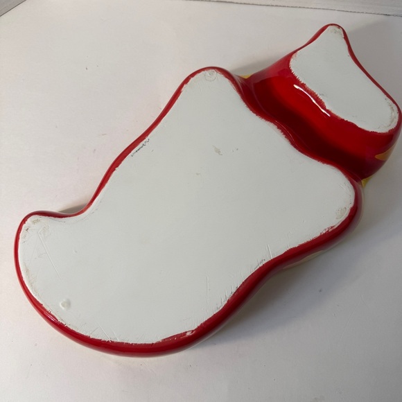 Hand Painted Chili Pepper Ceramic Jalapeno Chips Dip Serving Bowl 16” Party Gift - Picture 8 of 13